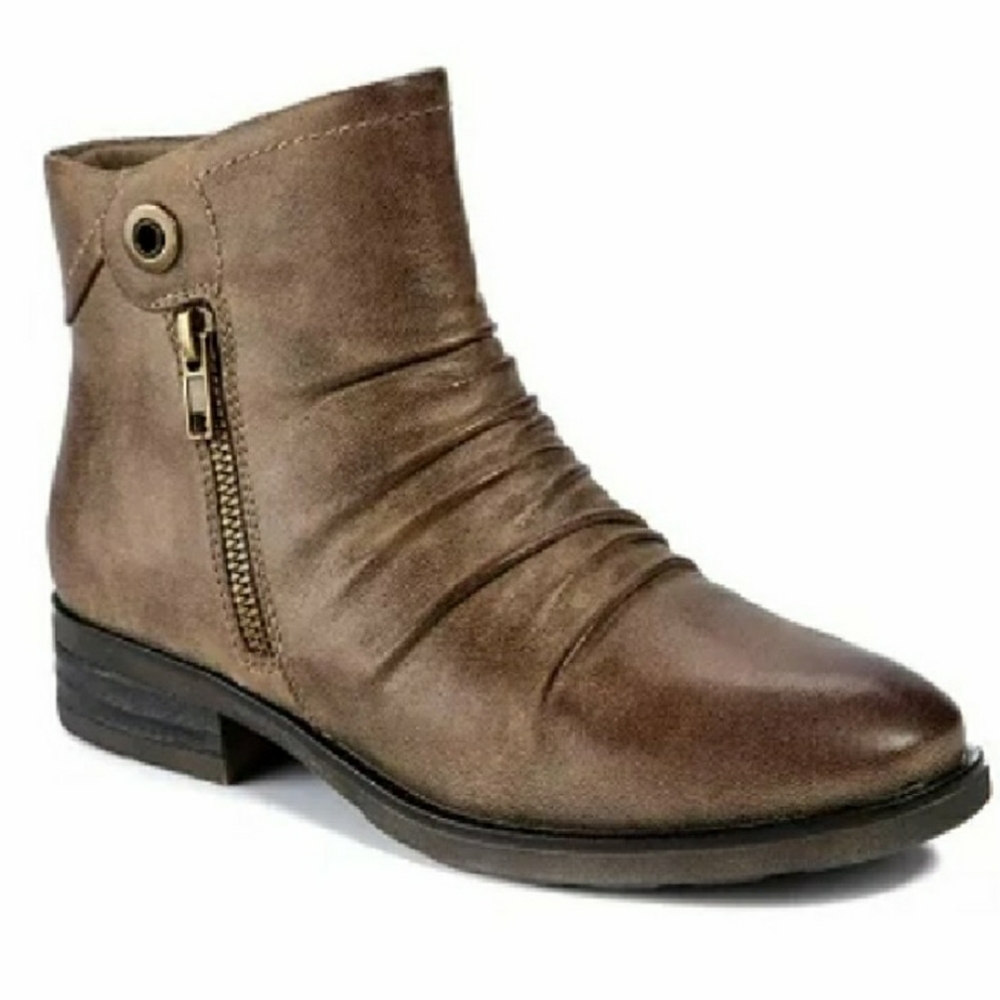 BareTraps Tan Ankle Booties with Zipper